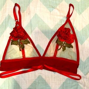 Rose translucent bra